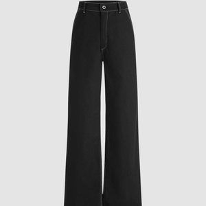 Black pants with white stitching from Cider, Medium